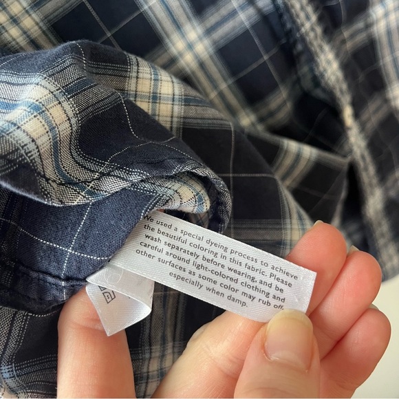 Vintage Eddie Bauer Plaid Button-Down Shirt Men’s Large 100% Cotton Flannel - Picture 5 of 13